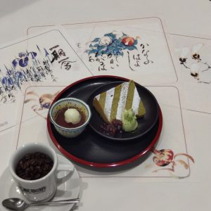 抹茶のシフォンケーキセット